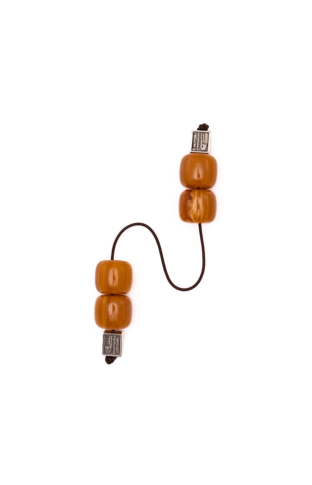Begleri made of artificial resin (orange-brown with water-like shades)