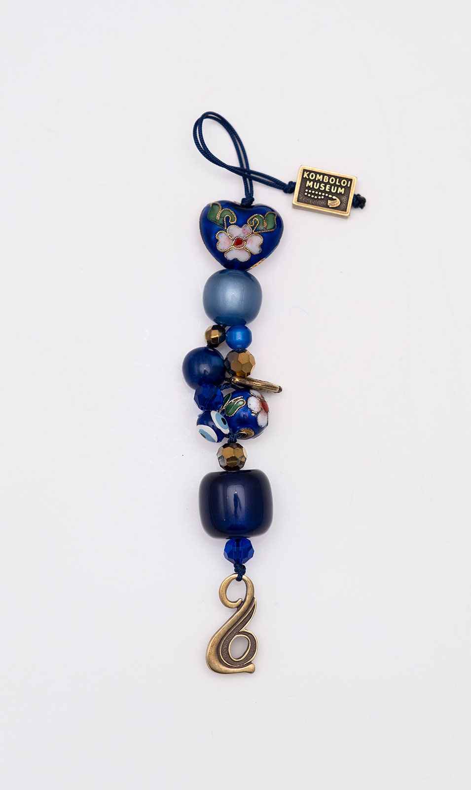 Γούρι  από τεχνητή ρητίνη, κρύσταλλο, αχάτη, cloisonné και κασσίτερο 