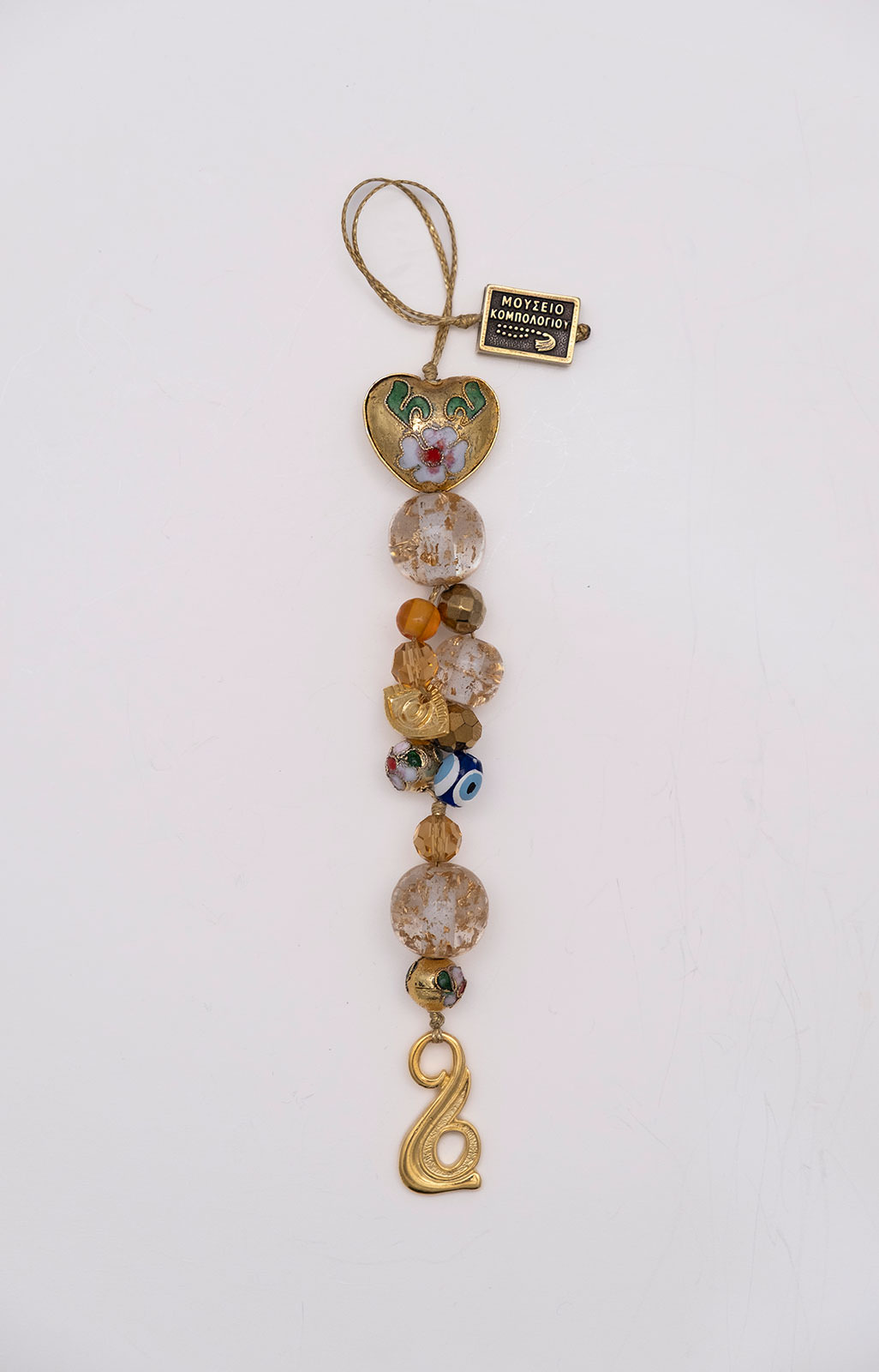 Γούρι  από τεχνητή ρητίνη, κρύσταλλο, αχάτη, cloisonné και κασσίτερο 