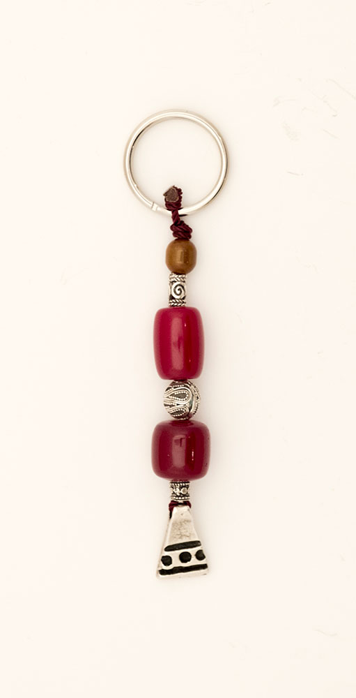 Key ring made of old Egyptian mixture with Ancient Greek symbols