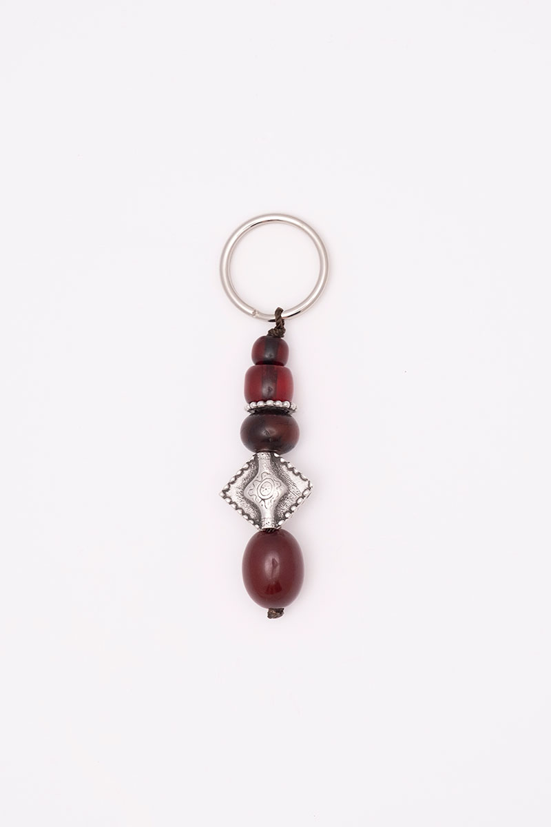 Key ring made of old  mixture of amber and bakelite, 