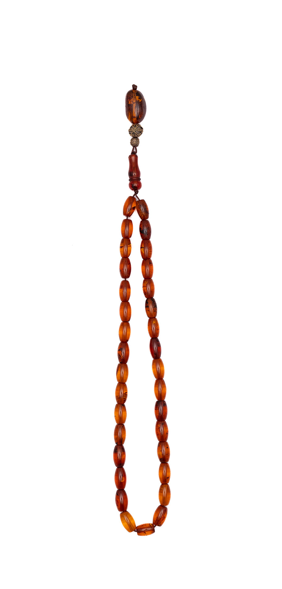 Muslim Prayer beads  made of genuine amber from Baltic sea - cut by hand