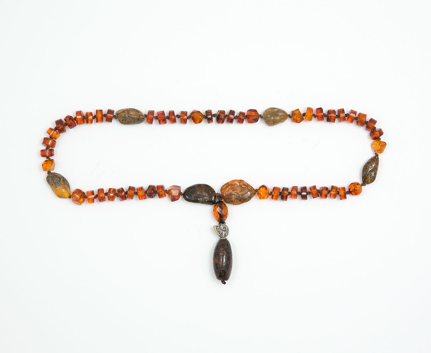 Catholic prayer object-Rosary-made of genuine amber from Baltic sea - cut by hand. silver