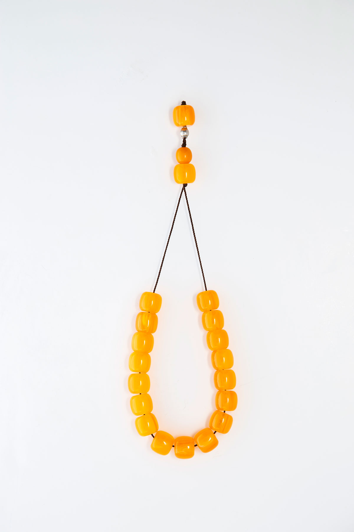 Artificial resin  (Orange  with water-like shades)