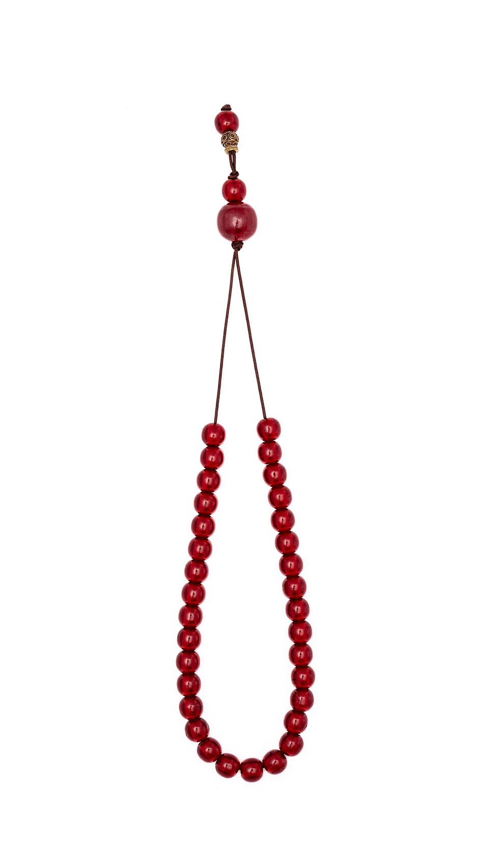 Artificial resin  (transparent pomegranate) 33 beads