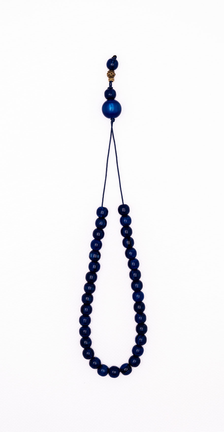 Artificial resin  (blue with water-like shades) 33 beads
